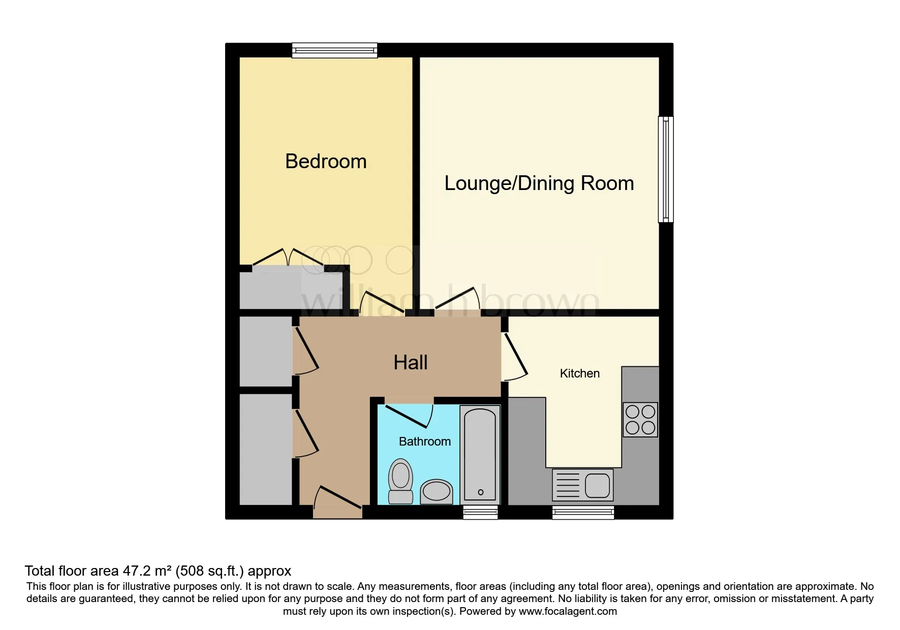 1 bed Ground Flat