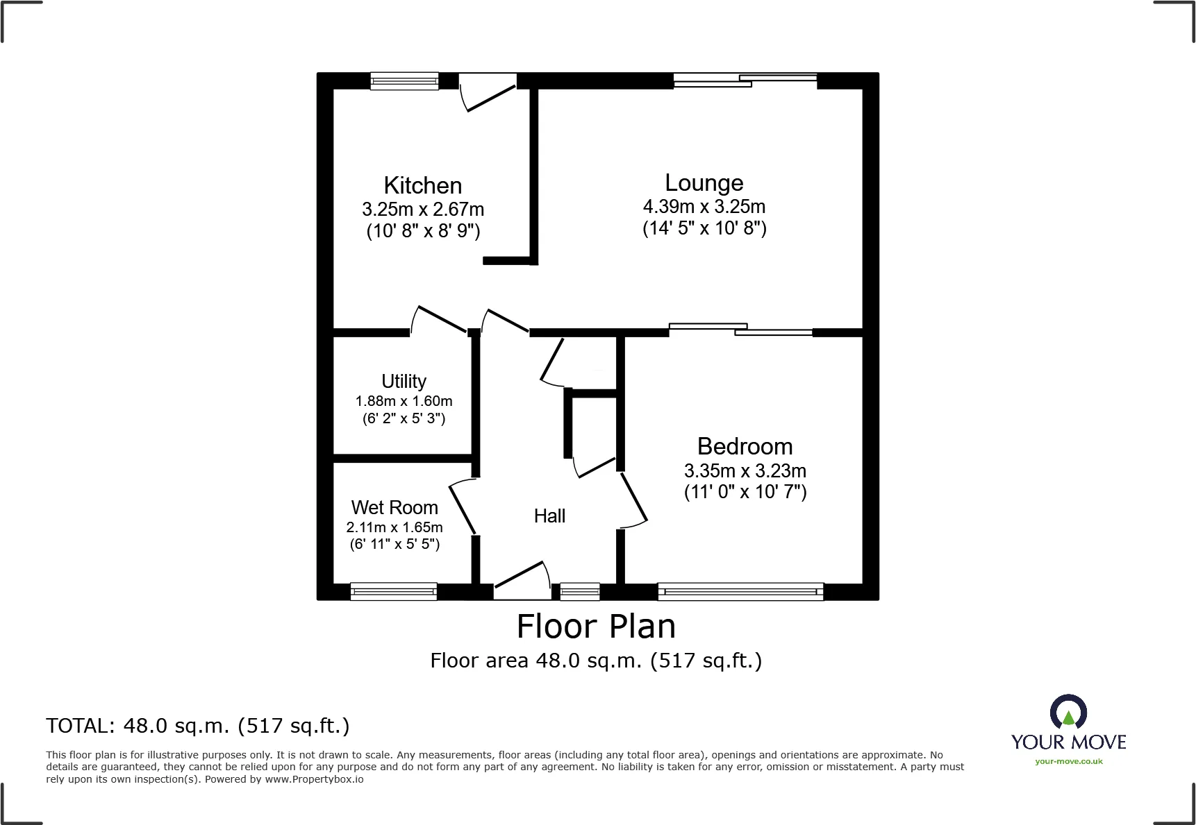 1 bed Terraced Bungalow