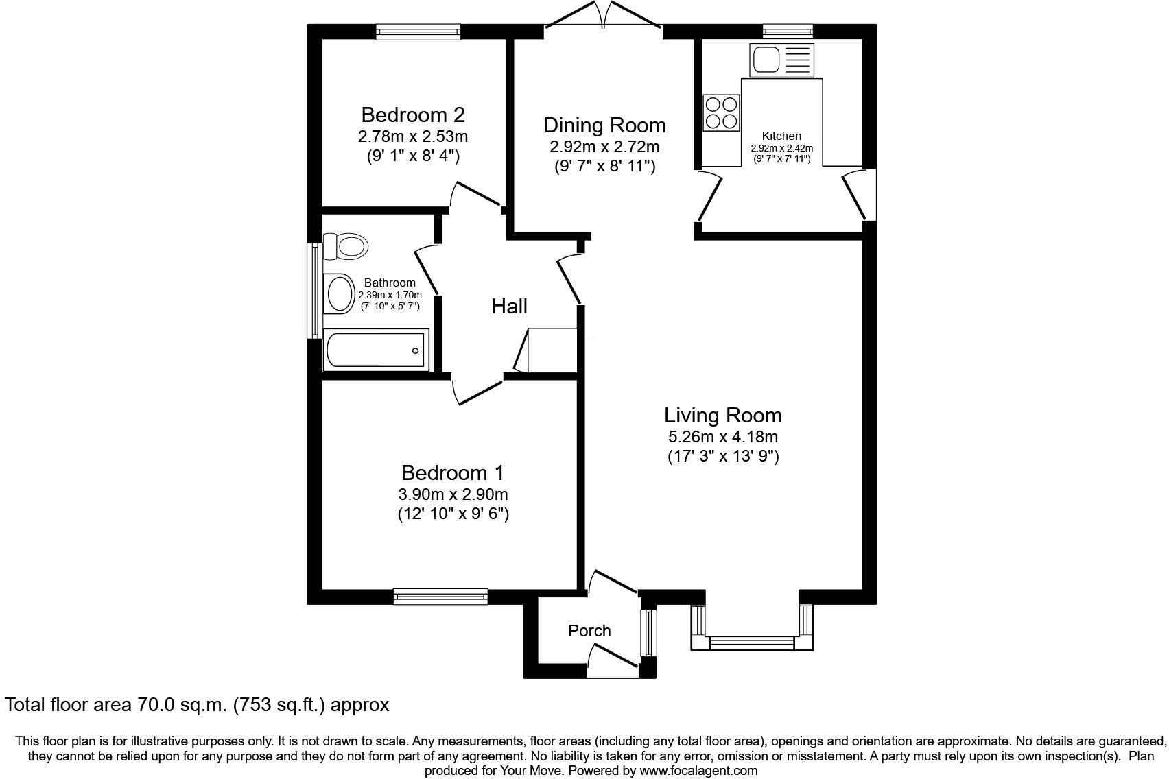 2 bed Bungalow