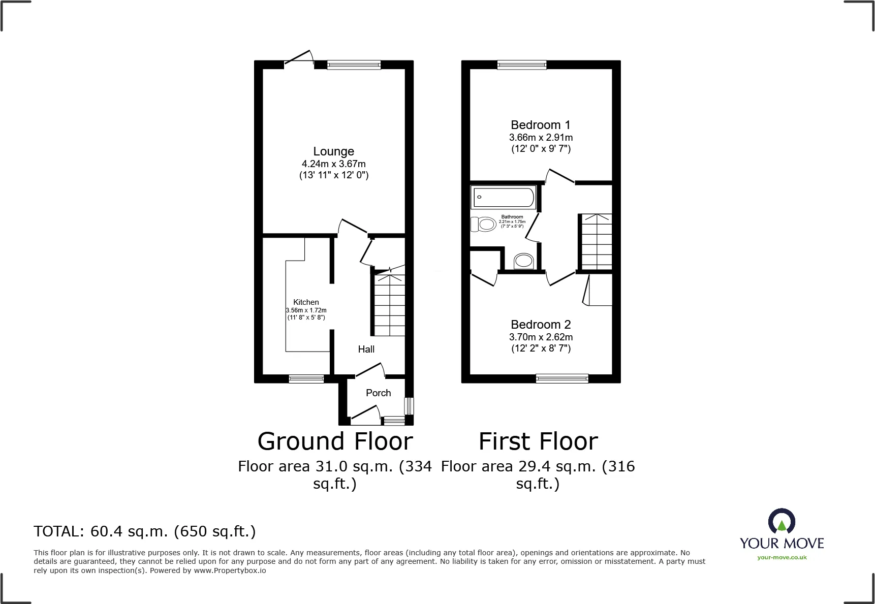 2 bed Terraced
