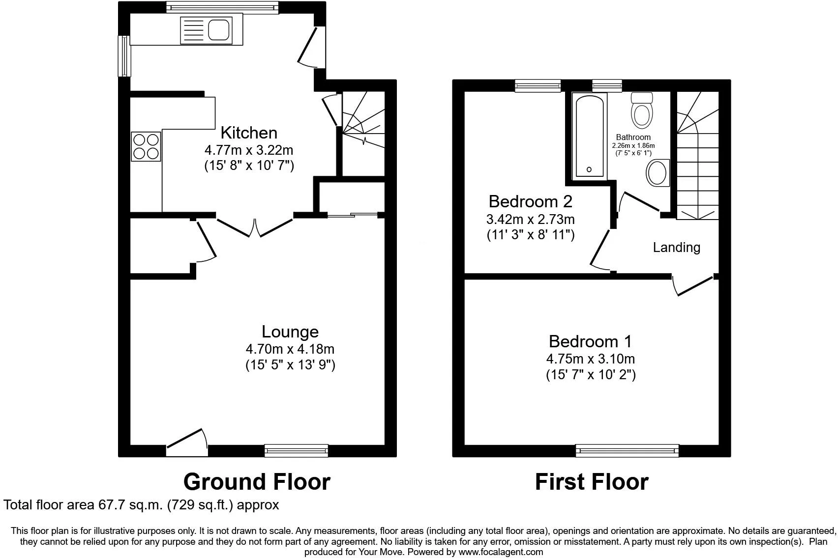 2 bed Terraced