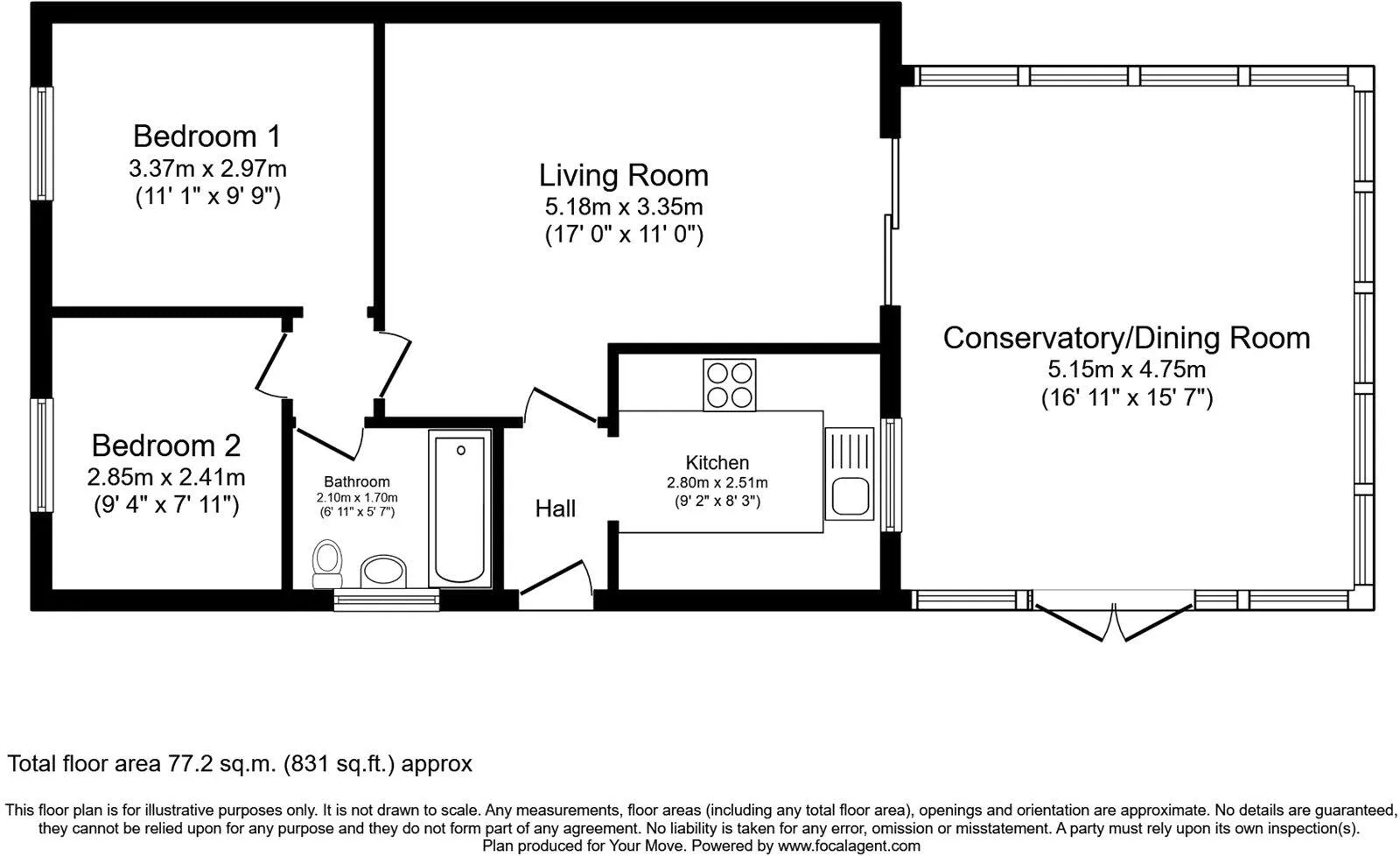 2 bed Bungalow