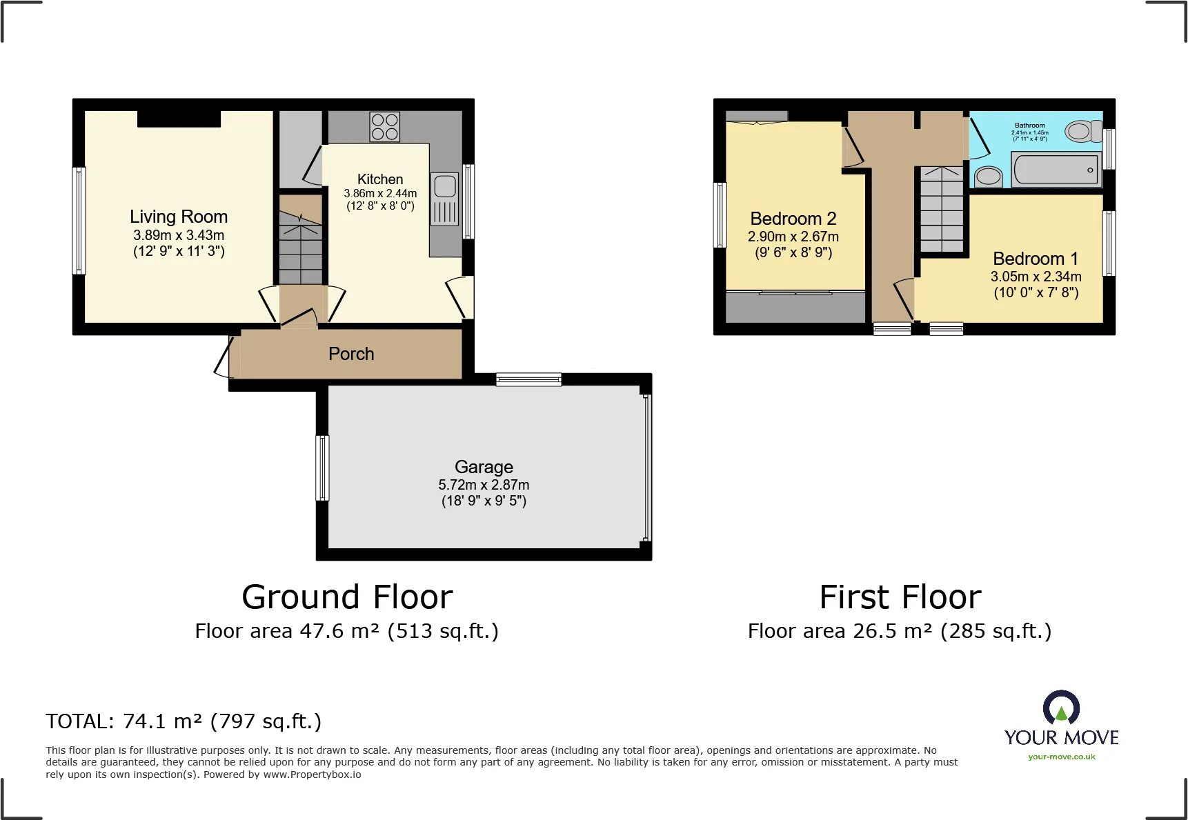 2 bed Semi-Detached