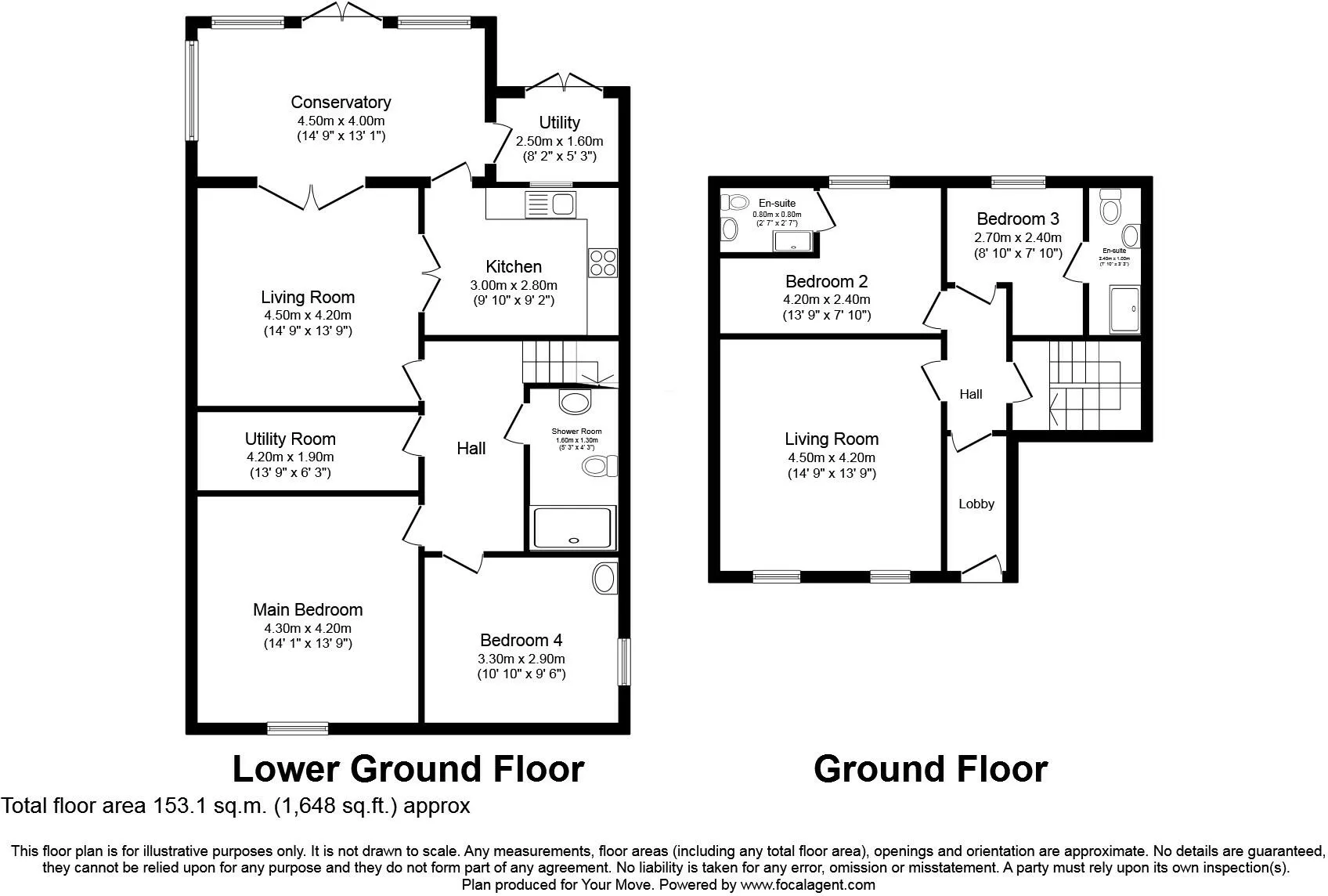 4 bed Ground Flat