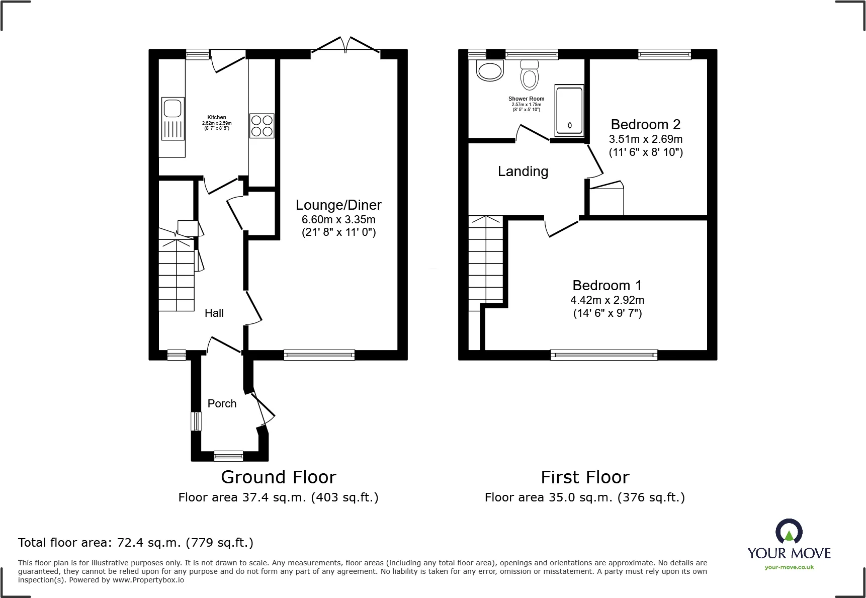 2 bed Terraced