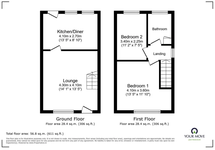2 bed End of Terrace