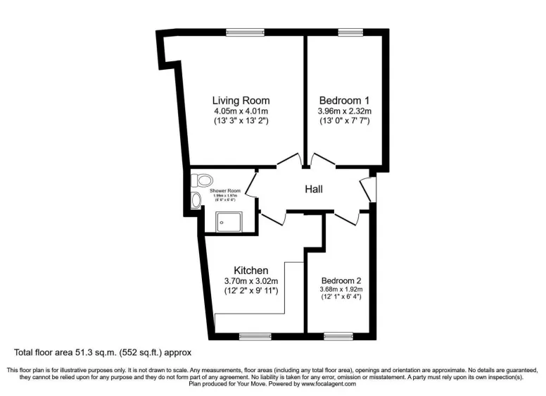 2 bed Ground Flat
