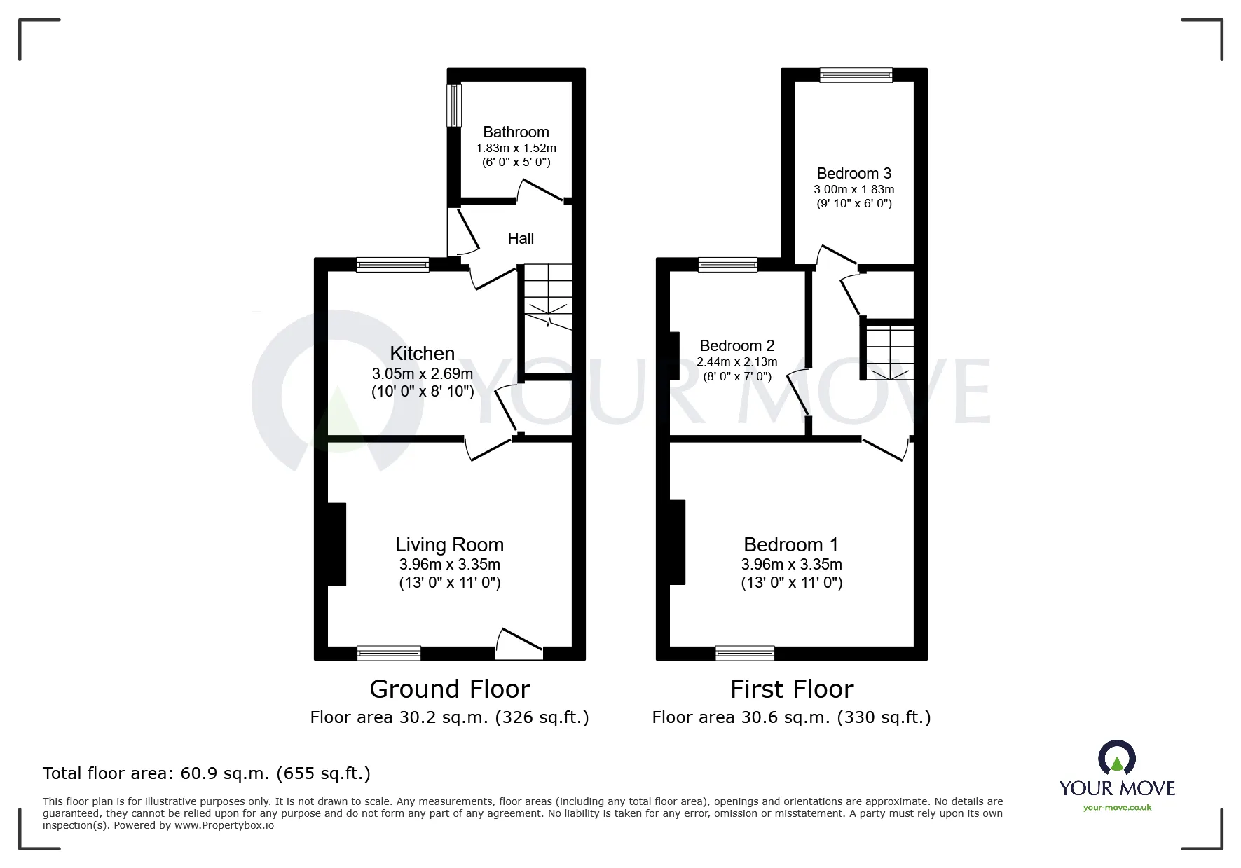 3 bed End of Terrace