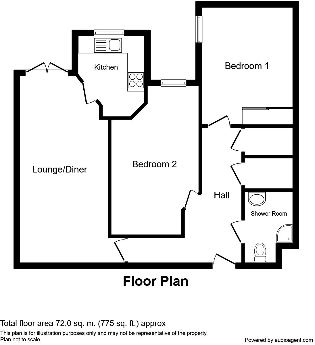 2 bed Retirement Property