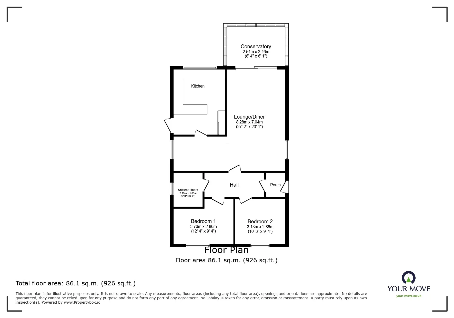 2 bed Detached Bungalow