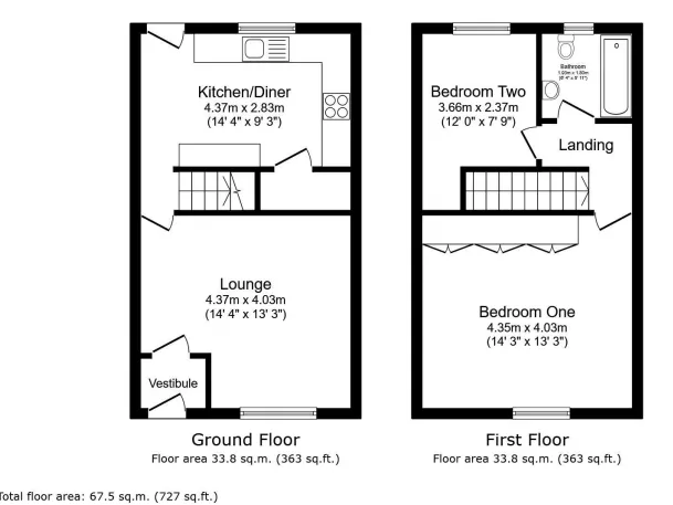 2 bed Terraced