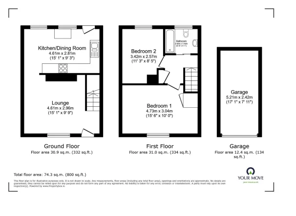 2 bed Semi-Detached