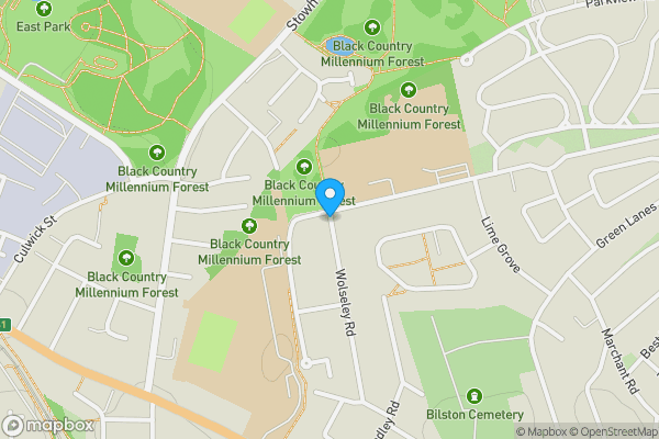Map location for Wolseley Road, Bilston, West Midlands, WV14 6EL