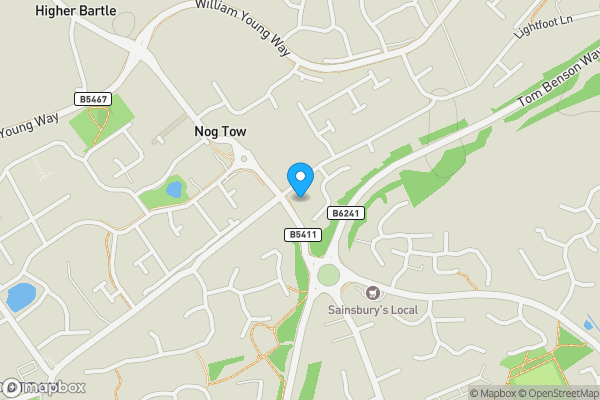 Map location for 448 Tag Lane ,  Higher Bartle, Preston, PR4 0AN