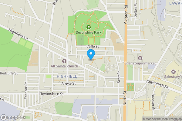 Map location for 14 Rosemount Walk, Keighley, West Yorkshire BD21 2EE