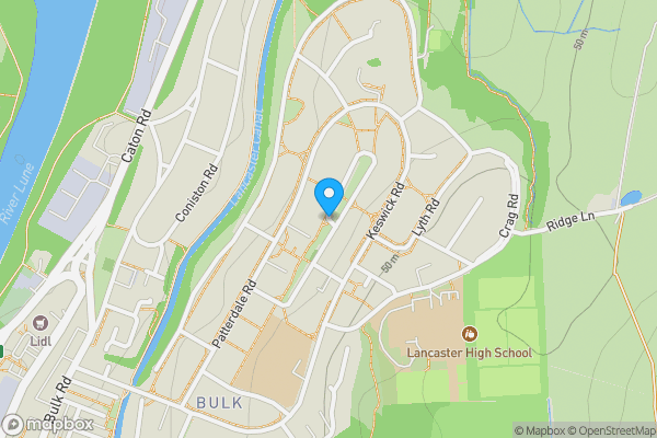 Map location for Thirlmere Court , Lancaster , Lancaster , LA1 3LQ