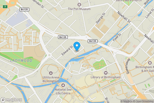 Map location for Flat 51 Qube, 12 Scotland Street, Birmingham, West Midlands B1 2EJ