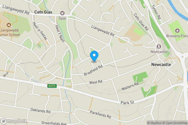 Map location for Freehold of 48-54 Bradfield Road, Bridgend, Mid Glamorgan, CF31 4HJ