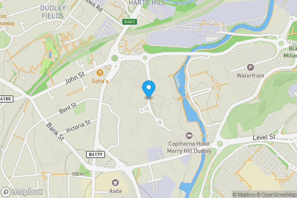Map location for Waterfront West, Brierley Hill, West Midlands, DY5 1LY