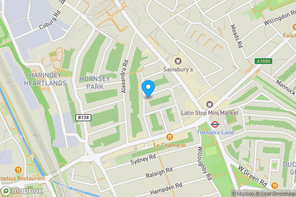Map location for 38A Coleraine Road, Hornsey, London N8 0QL