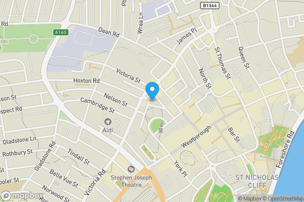 Map location for The Railings, Albemarle Back Road, Scarborough, North Yorkshire, YO11 1YA