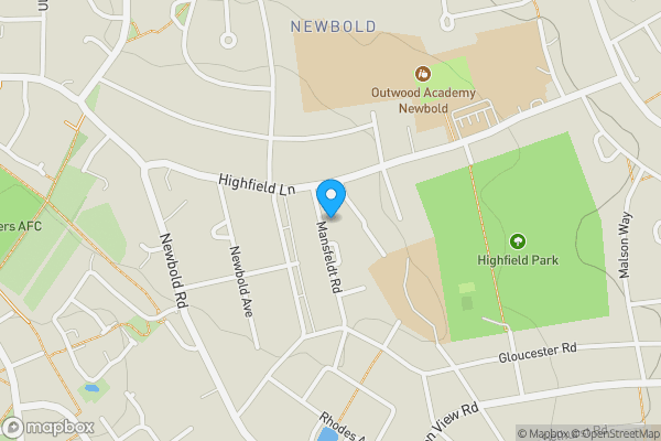 Map location for 47 Mansfeldt Road, Chesterfield, S41 7BW