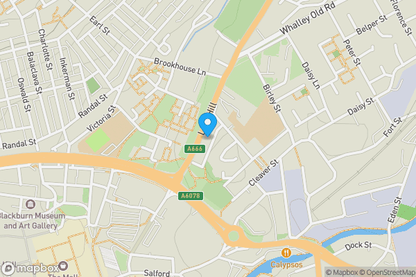 Map location for 14 Primrose Drive, Blackburn BB1 5BP