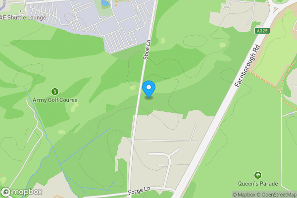 Map location for Vine Cottage, Vale Croft Woods, Shoe Lane, Farnborough, Hampshire, GU11 2HE