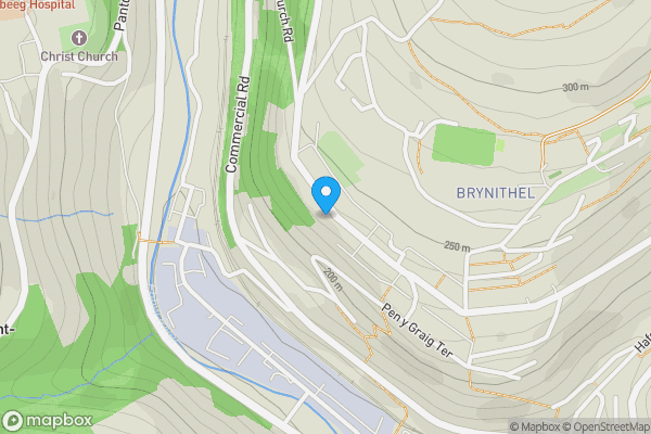 Map location for 52 Belmont Terrace, Brynithel, Abertillery, NP13 2HE