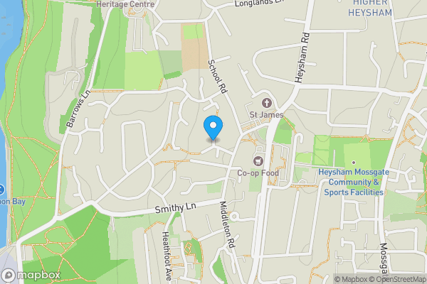 Map location for Heysham Park, Morecambe, Lancashire, LA3 2UD
