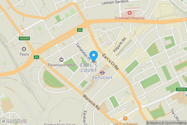 Map location for 15F Trebovir Road, Earls Court, London SW5 9LS