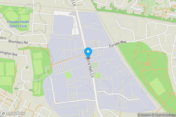 Map location for Bird Hall Lane, Cheadle Heath, Stockport, SK3