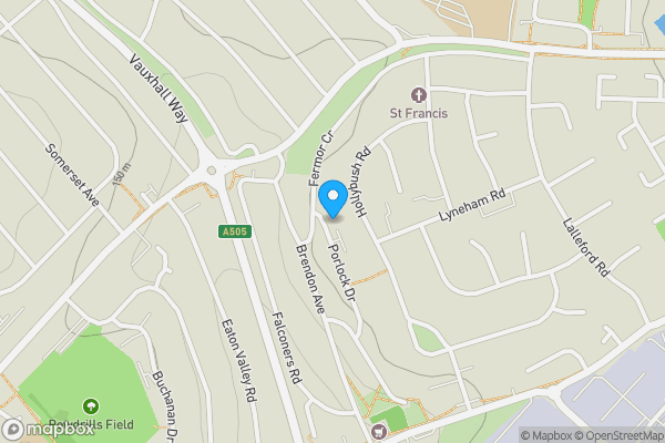 Map location for 19 Porlock Drive, Luton, Bedfordshire LU2 9LL