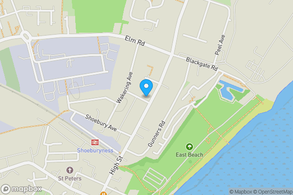 Map location for 119A High Street, Shoeburyness, Southend-on-Sea, Essex, SS3 9AU