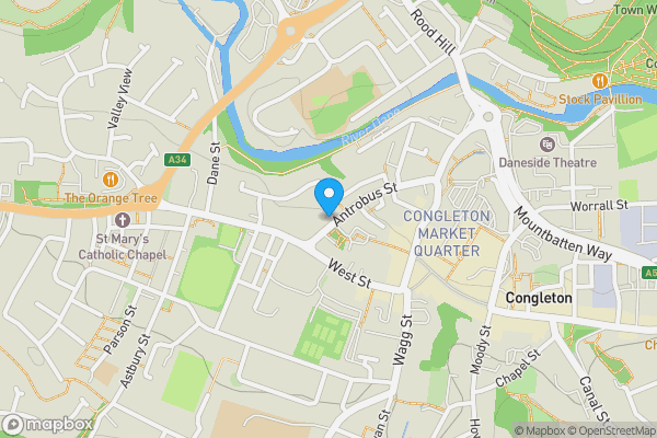 Map location for Congleton United Reform Church, Antrobus Street, Congleton, Cheshire, CW12 1HE
