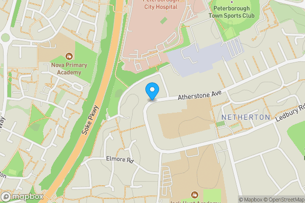 Map location for Atherstone Avenue, PETERBOROUGH, Cambridgeshire, PE3 9UJ
