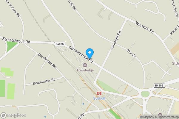 Map location for Streetsbrook Road, Solihull, West Midlands, B91 1QY