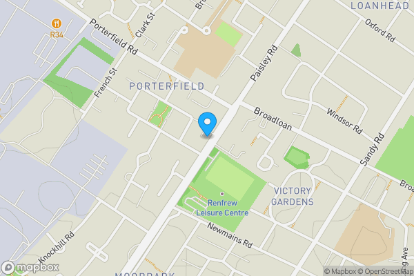 Map location for 154B Paisley Road, Renfrew, PA4 8DA