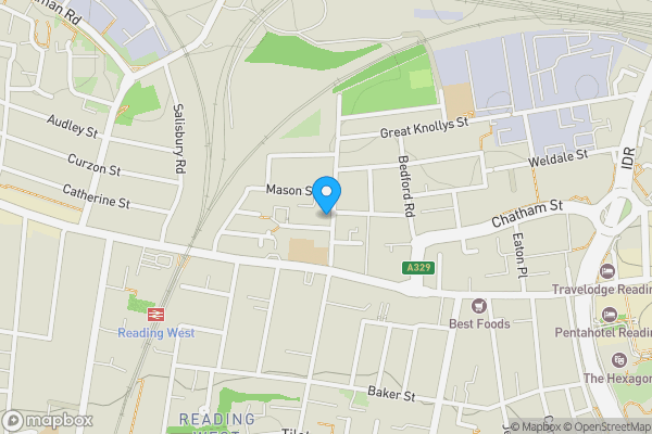 Map location for Flat 1 22 George Street, Reading, Berkshire, RG1 7NT