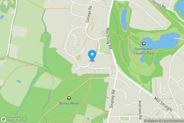 Map location for Plot 2, Land at Woodlands Way Southwater, Horsham, West Sussex, RH13 9HZ