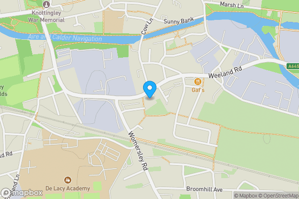 Map location for Former Club Premises & House,  88 Weeland Road, Knottingley, West Yorkshire, WF11 8AR