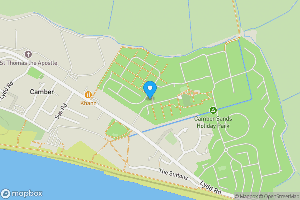 Map location for Chalet K240 Camber Holiday Village, Camber Sands Leisure Park, New Lydd Road, Camber, Ryeeast Sussex, TN31 7RT