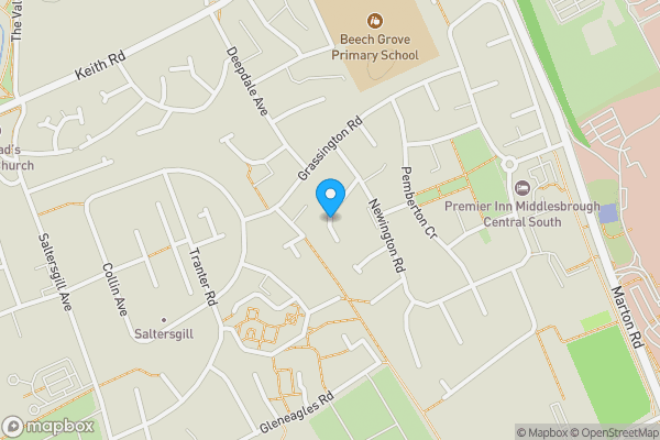 Map location for Oakworth Green, Middlesbrough , TS4 3ES