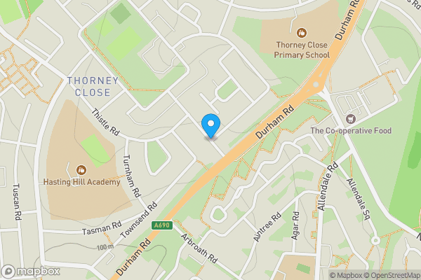 Map location for Thorney Close Road, Sunderland, Tyne and Wear, SR3 4LL