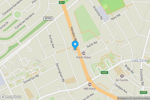 Map location for 63 Hendon Way, Cricklewood, London, NW2 2LX