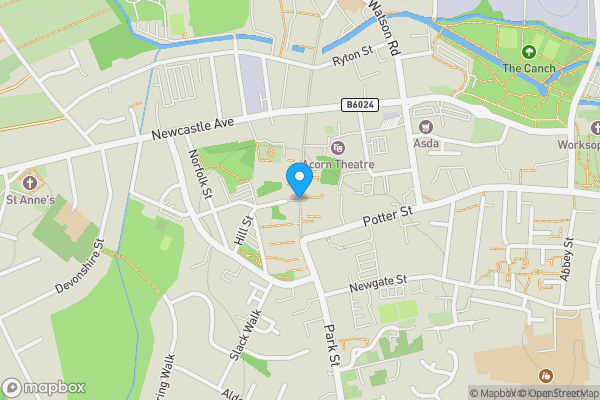 Map location for The Old Ship, 134 Bridge Street, Worksop, Nottinghamshire, S80 1HS