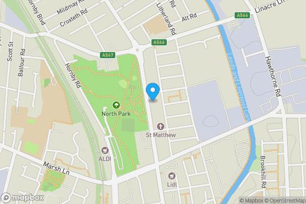 Map location for Flats 1 &amp; 3, 442 Stanley Road, Bootle, Merseyside L20 5AE