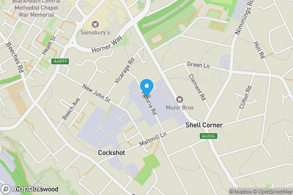 Map location for Victoria Road, Halesowen, West Midlands, B62 8HY