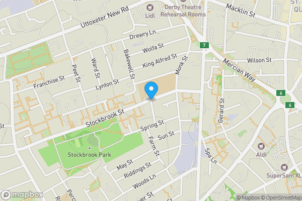 Map location for Pelham Street, Derby, Derbyshire, DE22 3UG