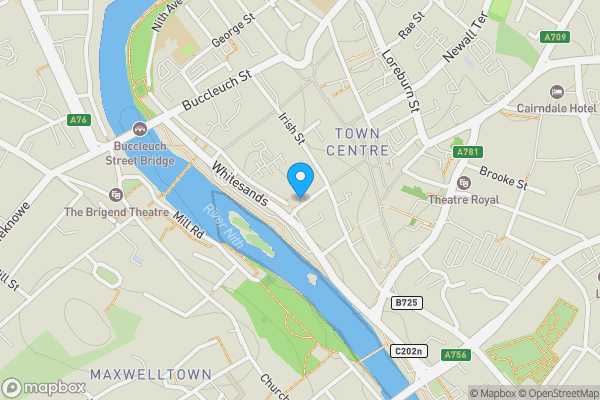 Map location for 5 Bank Street, Dumfries, DG1 2NX